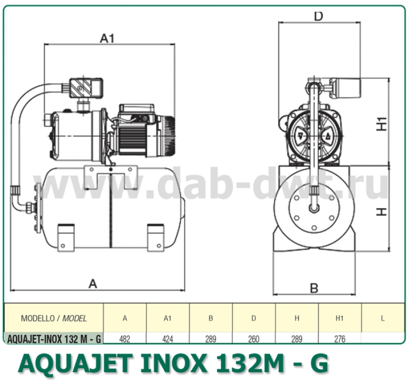 AQUAJET-INOX 132 M - G