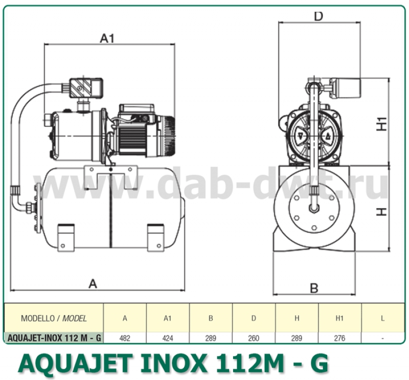 AQUAJET-INOX 112 M - G